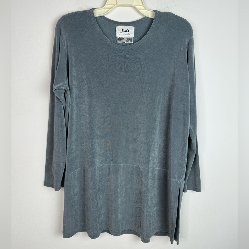 Flax swingy layering dress silvery blue small